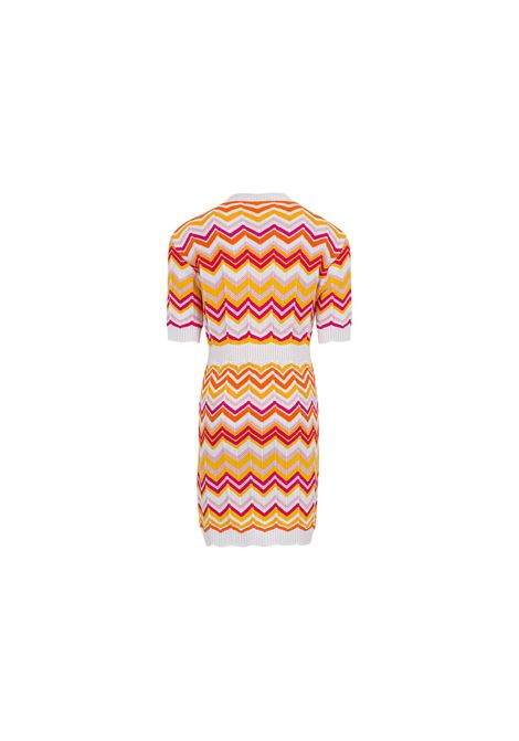 Vestitino In Maglia Con Motivo Zig-Zag Arancione MISSONI KIDS | MW1B61-X0018999
